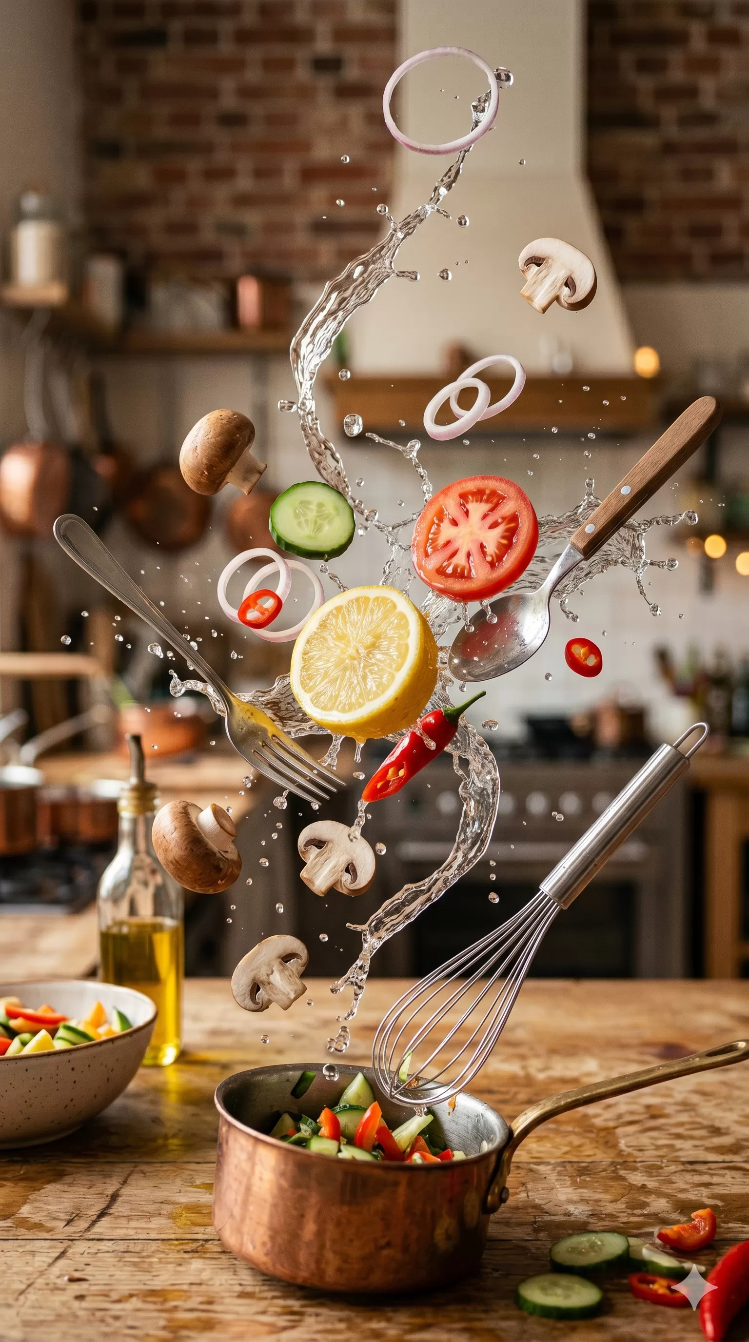 Fresh Ingredients in Motion